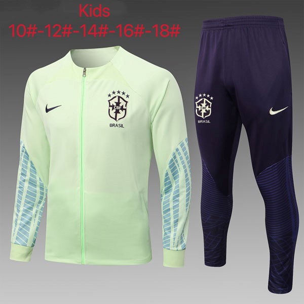 Ninos Chandal Brasil 2022/23 Verde Purpura